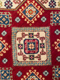 26621 - Kazak Hand-Knotted/Handmade Afghan Tribal/Nomadic Authentic/Size: 3'4" x 3'3"/102cm x 99cm