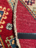 26621 - Kazak Hand-Knotted/Handmade Afghan Tribal/Nomadic Authentic/Size: 3'4" x 3'3"/102cm x 99cm
