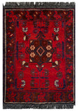26236- Khal Mohammad Afghan Hand-Knotted Authentic/Traditional/Rug/Size: 1'9" x 1'3"/53cm x 38cm
