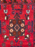 26236- Khal Mohammad Afghan Hand-Knotted Authentic/Traditional/Rug/Size: 1'9" x 1'3"/53cm x 38cm