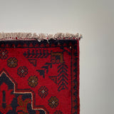26413- Khal Mohammad Afghan Hand-Knotted Authentic/Traditional/Rug/Size: 2'0" x 1'3 "/61cm x 38cm