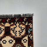 26223B - Khal Mohammad Afghan Hand-Knotted Authentic/Traditional/Rug/Size: 2'0" x 1'3"/61cm x 38cm