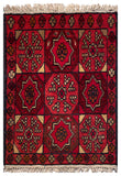 26210 - Khal Mohammad Afghan Hand-Knotted Authentic/Traditional/Rug/Size: 1'9" x 1'3"/53cm x 38cm