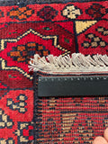 26210 - Khal Mohammad Afghan Hand-Knotted Authentic/Traditional/Rug/Size: 1'9" x 1'3"/53cm x 38cm