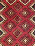 26399- Khal Mohammad Afghan Hand-Knotted Authentic/Traditional/Rug/Size: 2'0" x 1'3"/61cm x 38cm