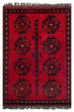26213 - Khal Mohammad Afghan Hand-Knotted Authentic/Traditional/Rug/Size: 2'0" x 1'3"/61cm x 38cm