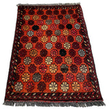 26195 - Khal Mohammad Afghan Hand-Knotted Authentic/Traditional/Rug/Size: 2'0" x 1'4"/61cm x 41cm