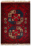 26229 - Khal Mohammad Afghan Hand-Knotted Authentic/Traditional/Rug/Size: 1'9" x 1'3"/53cm x 38cm