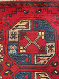 26229 - Khal Mohammad Afghan Hand-Knotted Authentic/Traditional/Rug/Size: 1'9" x 1'3"/53cm x 38cm