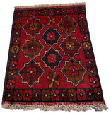 26354- Khal Mohammad Afghan Hand-Knotted Authentic/Traditional/Rug/Size: 1'8" x 1'4"/51cm x 41cm