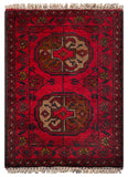 26351- Khal Mohammad Afghan Hand-Knotted Authentic/Traditional/Rug/Size: 2'0" x 1'4"/61cm x 41cm