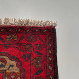 26351- Khal Mohammad Afghan Hand-Knotted Authentic/Traditional/Rug/Size: 2'0" x 1'4"/61cm x 41cm