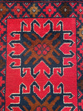 26204 - Khal Mohammad Afghan Hand-Knotted Authentic/Traditional/Rug/Size: 2'0" x 1'3"/61cm x 38cm
