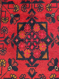 26397- Khal Mohammad Afghan Hand-Knotted Authentic/Traditional/Rug/Size: 2'1" x 1'3"/64cm x 38cm
