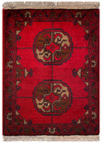 26211 - Khal Mohammad Afghan Hand-Knotted Authentic/Traditional/Rug/Size: 2'0" x 1'4"/61cm x 41cm
