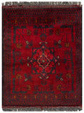 26366- Khal Mohammad Afghan Hand-Knotted Authentic/Traditional/Rug/Size: 1'8" x 1'3"/51cm x 38cm