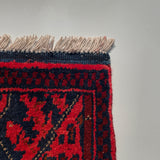 26364- Khal Mohammad Afghan Hand-Knotted Authentic/Traditional/Rug/Size: 1'8" x 1'4"/51cm x 41cm