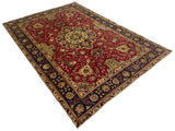 26873- Tabriz Persian Hand-knotted Carpet Authentic/Traditional Carpet/Rug/Size: 9'7" x 6'7"/292cm x 201cm