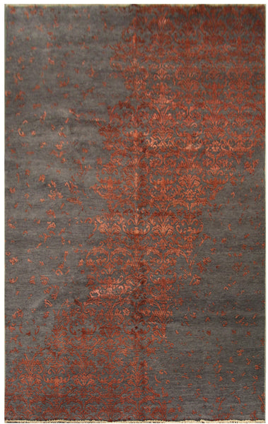 22262 - Indian Hand-knotted/Hand-weaved Rug/Carpet Authentic/Classic/Contemporary/Modern/Size: 9'9" x 6'5"/ 297cm x 196cm