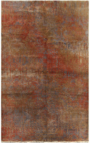 22254 - Indian Hand-knotted/Hand-weaved Rug/Carpet Authentic/Modern/Classic/Contemporary/Modern/Size: 9'8" x 6'5"/ 295cm x 196cm