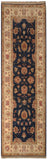 22303 - Chobi Ziegler Hand-knotted/Handmade Afghan Rug/Carpet Traditional Authentic/Size: 6'10" x 2'6"/ 208cm x 76cm
