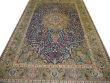 13430 - Tabriz Persian Hand-knotted Authentic/Traditional Carpet/Rug Silk-made /Size: 10'1" x 6'7"/ 307cm x 201cm