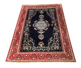 24334- Kashan Handmade/Hand-Knotted Persian Rug/ Traditional Carpet Authentic/ Size: 6'9" x 4'8"