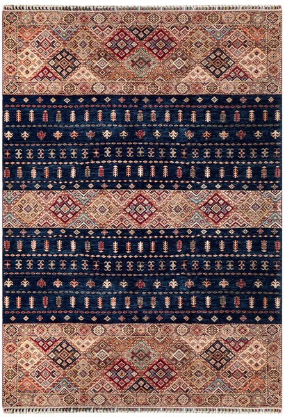 25003- Chobi Ziegler Afghan Hand-Knotted Contemporary/Traditional/Size: 9'9" x 6'8"/297cm x 203cm