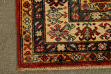 22468 -Royal Kazak Hand-Knotted/Handmade Afghan Tribal/Nomadic Authentic/Size: 6'6" x 4'11"/ 198cm x 150cm