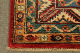 22461 -  Royal Kazak Hand-Knotted/Handmade Afghan Tribal/Nomadic Authentic/Size: 6'10" x 5'1"/ 208cm x 155cm