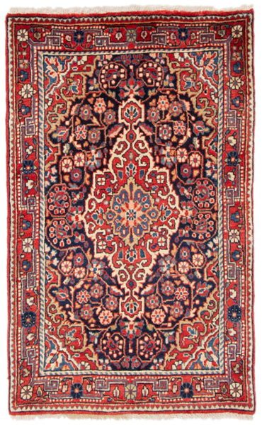 26717-Sarough Handmade/Hand-Knotted Persian Rug/Carpet Traditional Authentic/ Size/: 3'6"x 2'2"/107cm x 66cm
