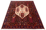 26715-Hamadan Hand-Knotted/Handmade Persian Rug/Carpet Tribal/Nomadic Authentic/ Size: 10'4" x 6'6"/315cm x 198cm