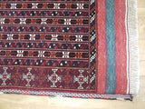 15135- AntiqueTurkmen Hand-knotted/Handmade Persian Rug/Carpet Tribal/Nomadic Authentic/ Size: 9'2''x 6'3''/ 279cm x 191cm