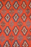 15153-Turkmen Sumac Bag Hand-Knotted/Handmade Persian Rug/Carpet Tribal/Nomadic Authentic/ Size: 4'0" x 2'8"