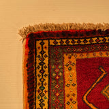24424-Ghashgai Hand-Knotted/Handmade Persian Rug/Carpet Tribal/ Nomadic Authentic/Size: 1'5" x 1'11"
