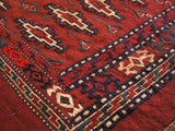 14645 - Turkoman Persian Hand-weaved Antique Authentic/Traditional Nomadic/Tribal Sumac-bag/ Size: 3'9" x 2'7"