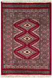 25081- Jaldar Hand-knotted/Handmade Pakistani Rug/Carpet Traditional Authentic/Size: 3'1" x 2'1"/94cm x 64cm
