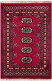 25068-Bokhara Hand-Knotted/Handmade Pakistani Rug/Carpet Tribal/Nomadic Authentic/ Size: 2'11" x 2'1"/89cm x 64cm