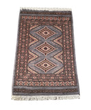 25072- Jaldar Hand-knotted/Handmade Pakistani Rug/Carpet Traditional Authentic/Size: 2'11" x 2'0"/89cm x 61cm