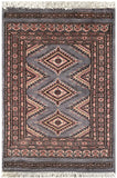 25072- Jaldar Hand-knotted/Handmade Pakistani Rug/Carpet Traditional Authentic/Size: 2'11" x 2'0"/89cm x 61cm