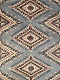 25072- Jaldar Hand-knotted/Handmade Pakistani Rug/Carpet Traditional Authentic/Size: 2'11" x 2'0"/89cm x 61cm