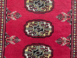 25067-Bokhara Hand-Knotted/Handmade Pakistani Rug/Carpet Tribal/Nomadic Authentic/ Size: 3'3" x 2'0"/99cm x 61cm