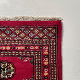 25067-Bokhara Hand-Knotted/Handmade Pakistani Rug/Carpet Tribal/Nomadic Authentic/ Size: 3'3" x 2'0"/99cm x 61cm