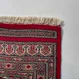 25075- Jaldar Hand-knotted/Handmade Pakistani Rug/Carpet Traditional Authentic/Size: 3'2" x 2'1"/97cm x 64cm