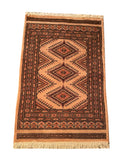 25080- Jaldar Hand-knotted/Handmade Pakistani Rug/Carpet Traditional Authentic/Size: 2'11" x 2'2"/89cm x 66cm