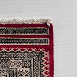 25076- Jaldar Hand-knotted/Handmade Pakistani Rug/Carpet Traditional Authentic/Size: 3'2" x 2'1"/97cm x 64cm