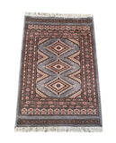 25098- Jaldar Hand-knotted/Handmade Pakistani Rug/Carpet Traditional Authentic/Size: 3'1" x 2'2"/94cm x 66cm