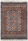 25098- Jaldar Hand-knotted/Handmade Pakistani Rug/Carpet Traditional Authentic/Size: 3'1" x 2'2"/94cm x 66cm