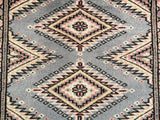 25098- Jaldar Hand-knotted/Handmade Pakistani Rug/Carpet Traditional Authentic/Size: 3'1" x 2'2"/94cm x 66cm