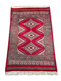 25100- Jaldar Hand-knotted/Handmade Pakistani Rug/Carpet Traditional Authentic/Size: 2'11" x 2'0"/89cm x 61cm
